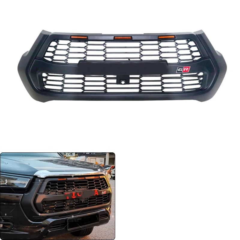 

Front Grille GR Sport Fits TOYOTA HILUX 2021-2024 Dual Cab 4WD Accessories