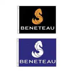 Beneteau Yachts Flag Tapestry Banner 2x3FT 3X5FT Polyester Double Stitched Vivid Color Decorations Outdoor GQ-027