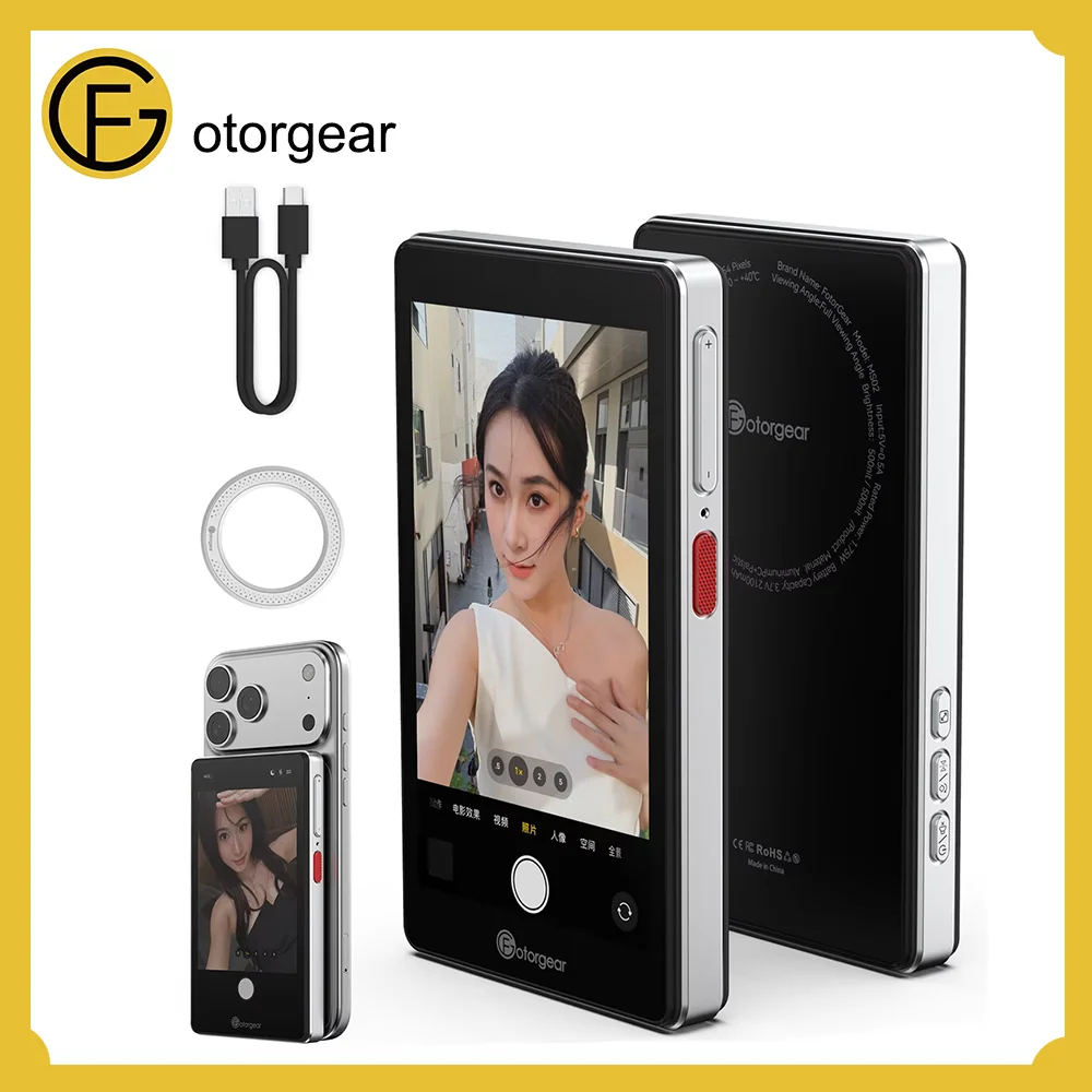 Fotorgear Magnetic Monitor Screen MS02 Used To Phone Rear Camera for Selfie Vlog or Live Stream TikTok Compatible with iPhone