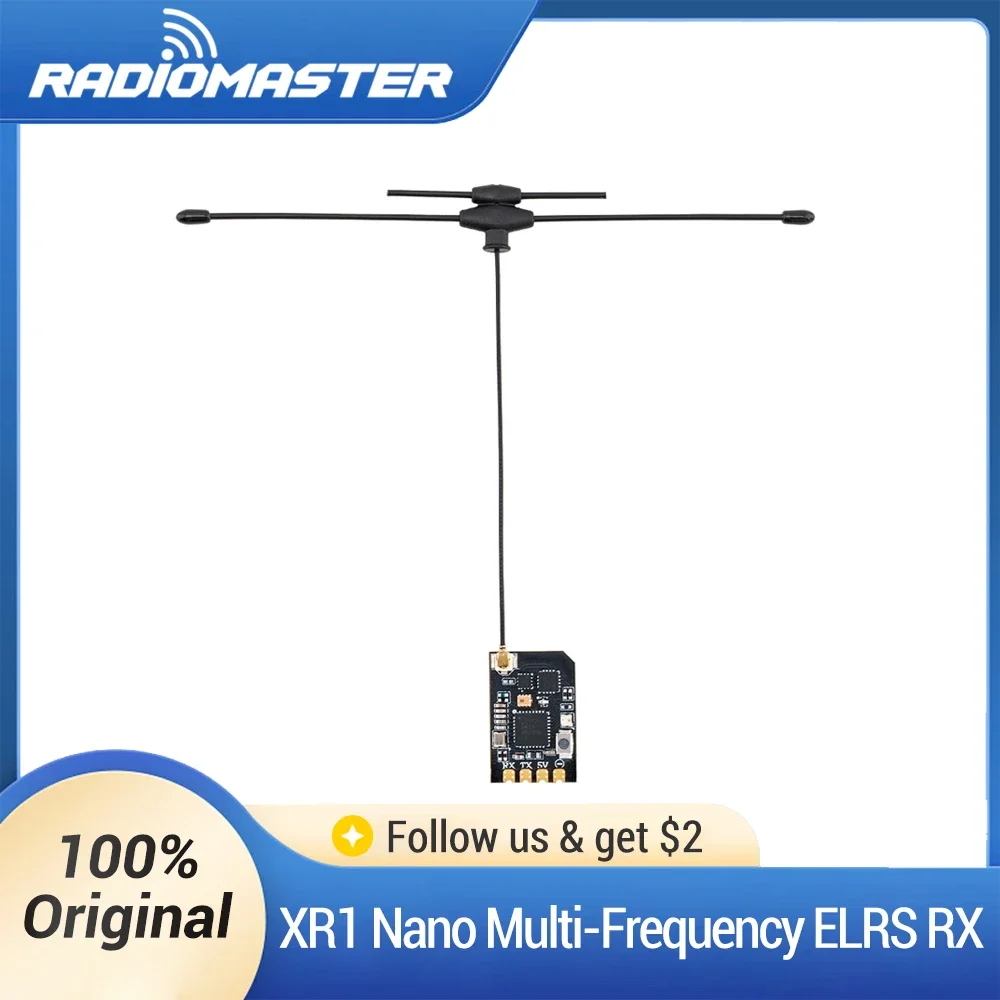 

Radiomaster XR1 2,4 ГГц Sub-G 900 МГц двухдиапазонный трансивер Semtech LR1121 Nano многочастотный приемник ExpressLRS