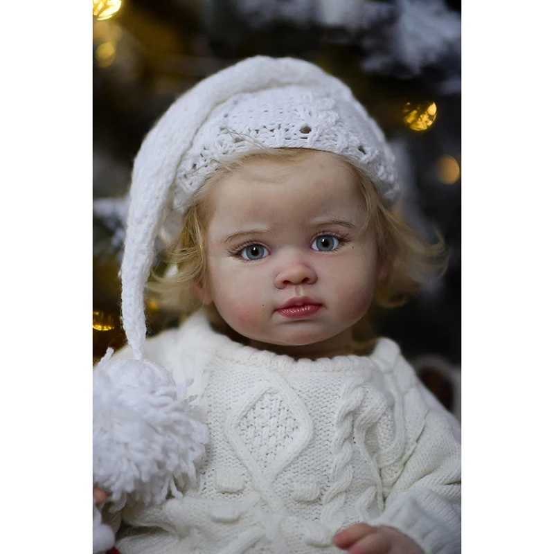 55cm Already Finished Reborn Doll Cute Girl Doll with Rooted Hair Toddler Popular Lifelike Real Soft Touch Baby Bebe Reborn