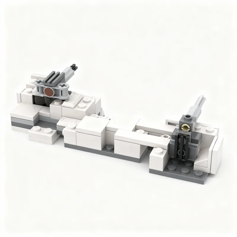 ตัวต่อ MOC Star Battle Hoth Trenchline Alt Build จำนวน 230 ชิ้น ของเล่นตัวต่อแบบประกอบเอง ของขวัญคริสต์มาส ของเล่นเสริมสร้างทักษะด้านสถาปัตยกรรม