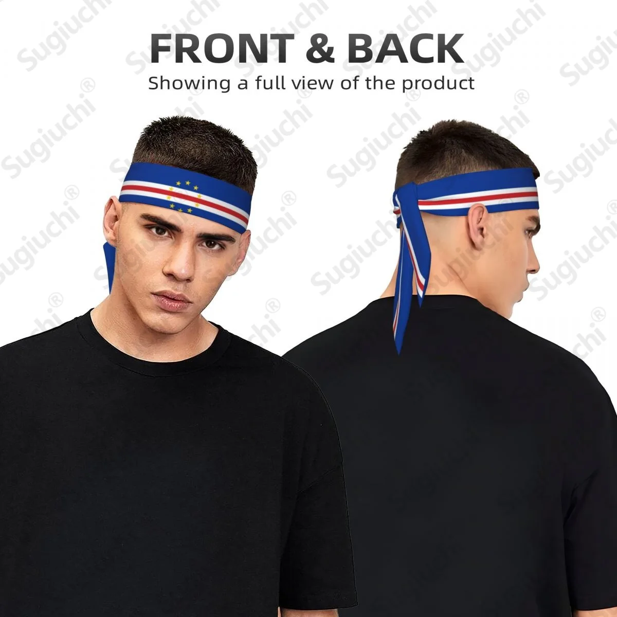 

2026 Cape Verde Tie Headband for Men Women Adjustable Sports Sweatband for Yoga Soccer Running Basketball Cycling