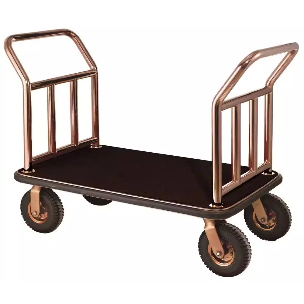 XL-6A Individual Luggage Cart Handcart Luggage Cart Individual Luggage Cart Hotel Lobby Handcart Rose Gold