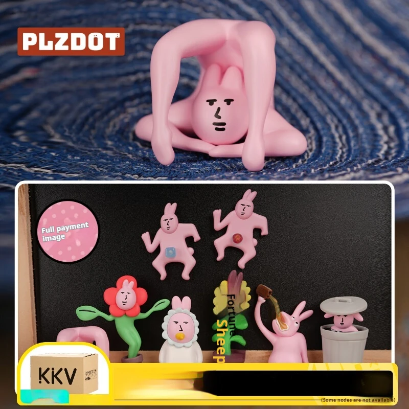 

Kkv Authentic Pink Rabbit Abstract Series Mini Blind Box Fun Student Funny Hands Office Ornament Children'S Gift