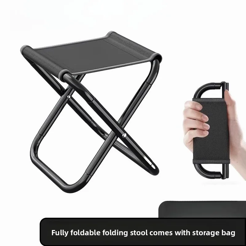 Full Foldable Pocket Folding Stool Portable Mini Camping Stool For Outdoor Travel Hiking Queue