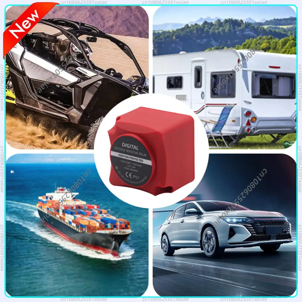 

12V 24V 125A Dual Battery System Isolator Digital Voltage Sensitive Relay Car Voltage Sensitive Relay for Boats RV