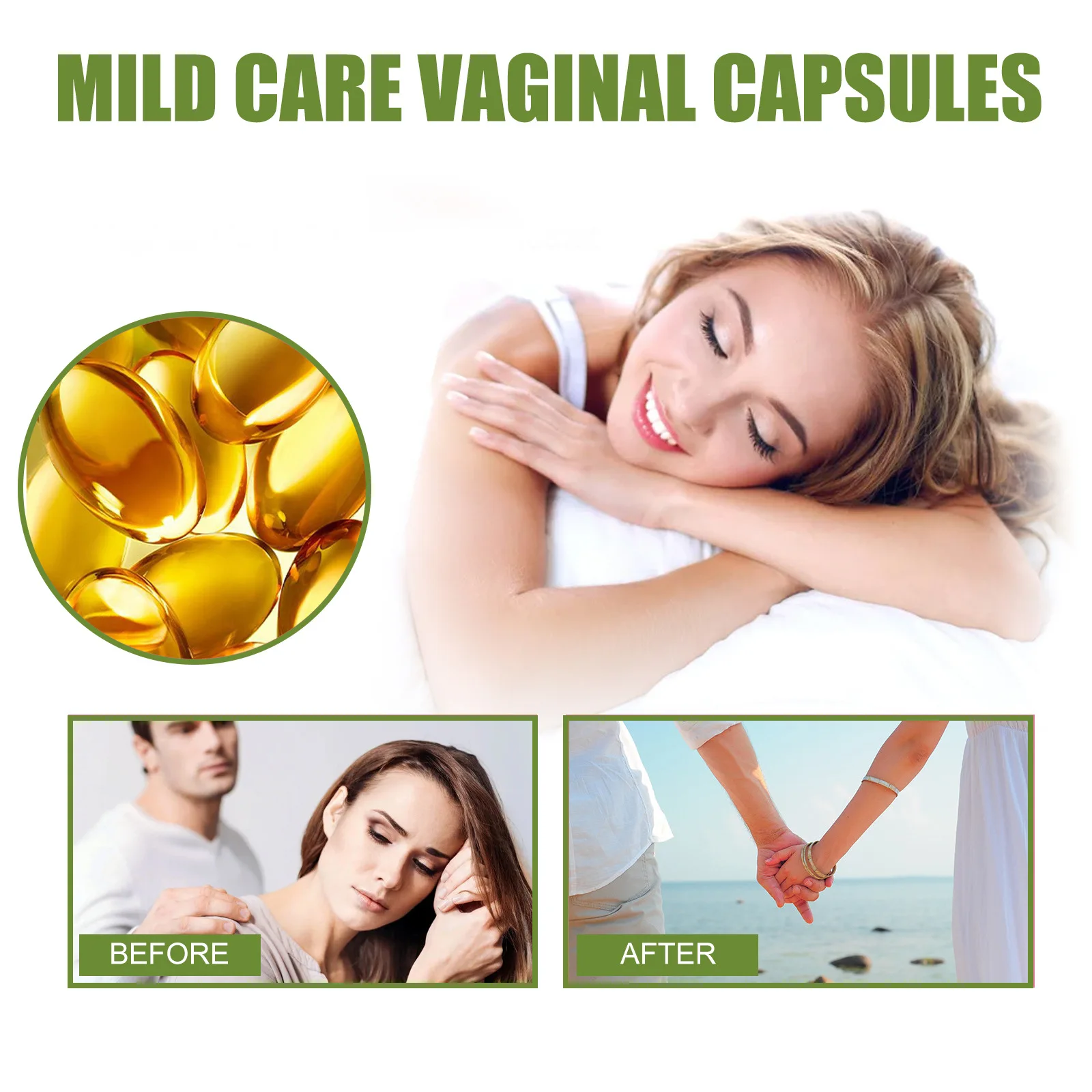 Vaginal Capsule Vagina Tightening Shrinking Remove Odor Anti-Itch Bacteriostasis Reduce Yam Detox Women Private Care