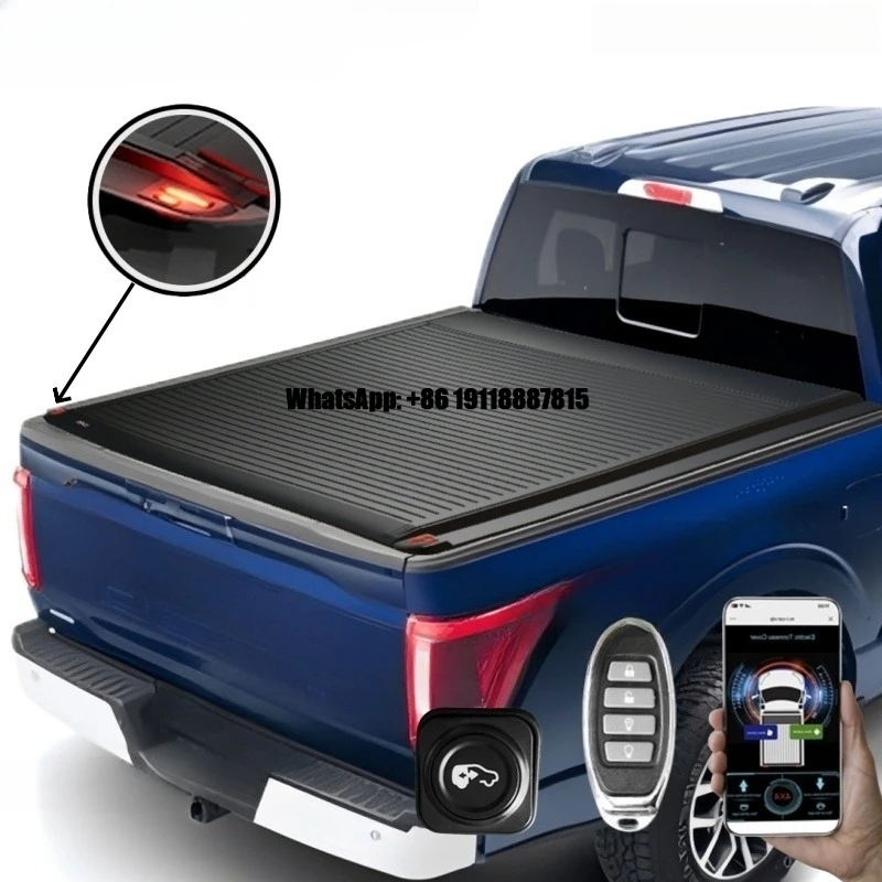 

2017 2018 2021 2023 for Ford F150 Aluminum Roller Lid Automatic Retractable Hard Back Trunk Box Bed Cover Tonneau Covers