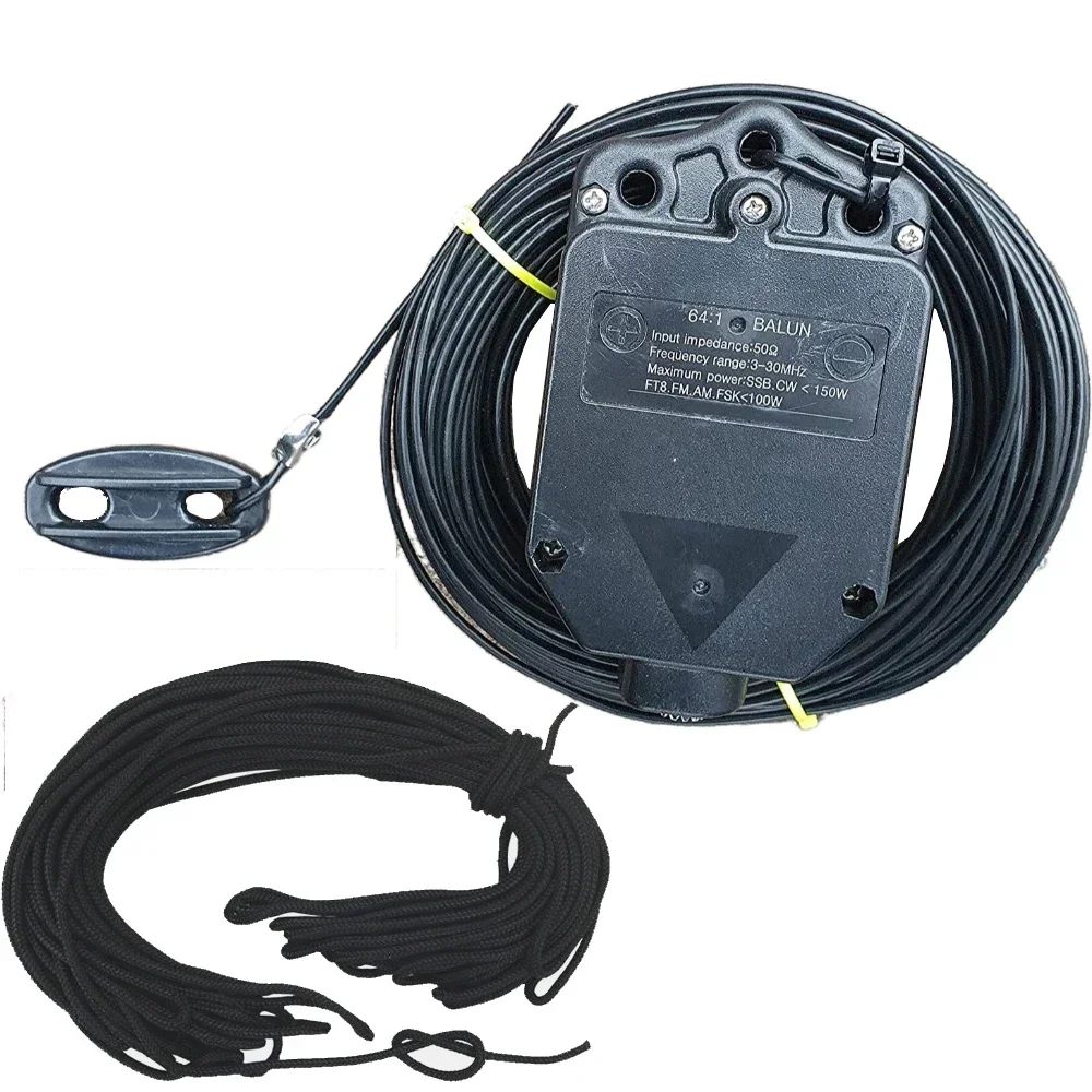 JYR4010-150W Multi-Band End Fed Half Wave Antenna 4 Bands 7-28 MHz 64:1 BALUN No Tuning Required Amateur EFHW4010