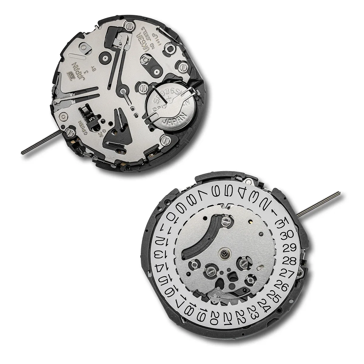 Mesin Jam Quartz VK63A, Mesin Jam Chronograph dengan Tanggal untuk Seri VK, Jam Tangan VK63/VK63A, Kalender Tunggal Putih di Posisi 3 Jam