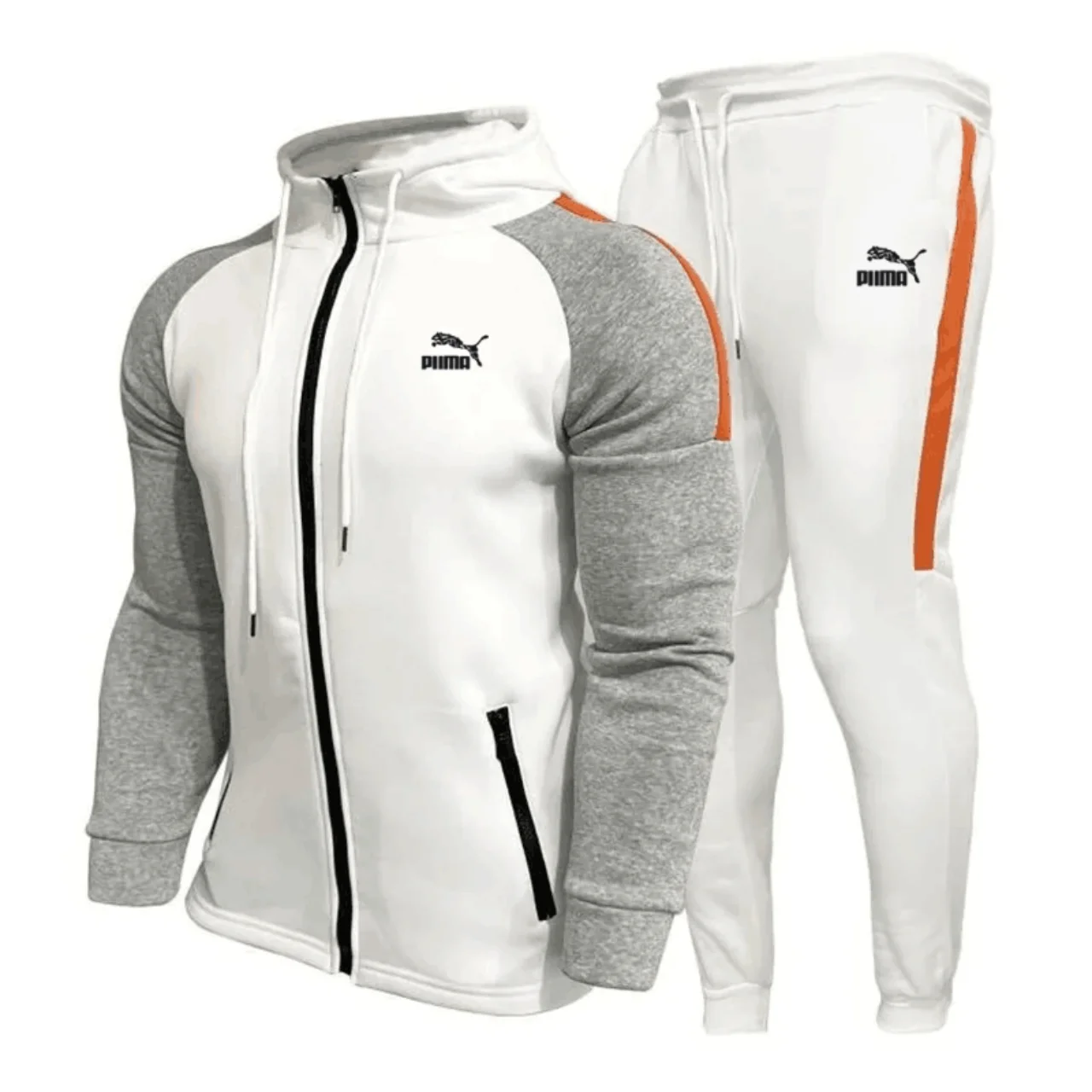 Combinaison de course deux pièces pour homme, sweat à capuche zippé, combinaison de fitness décontractée, respirante et à la mode, haute qualité,