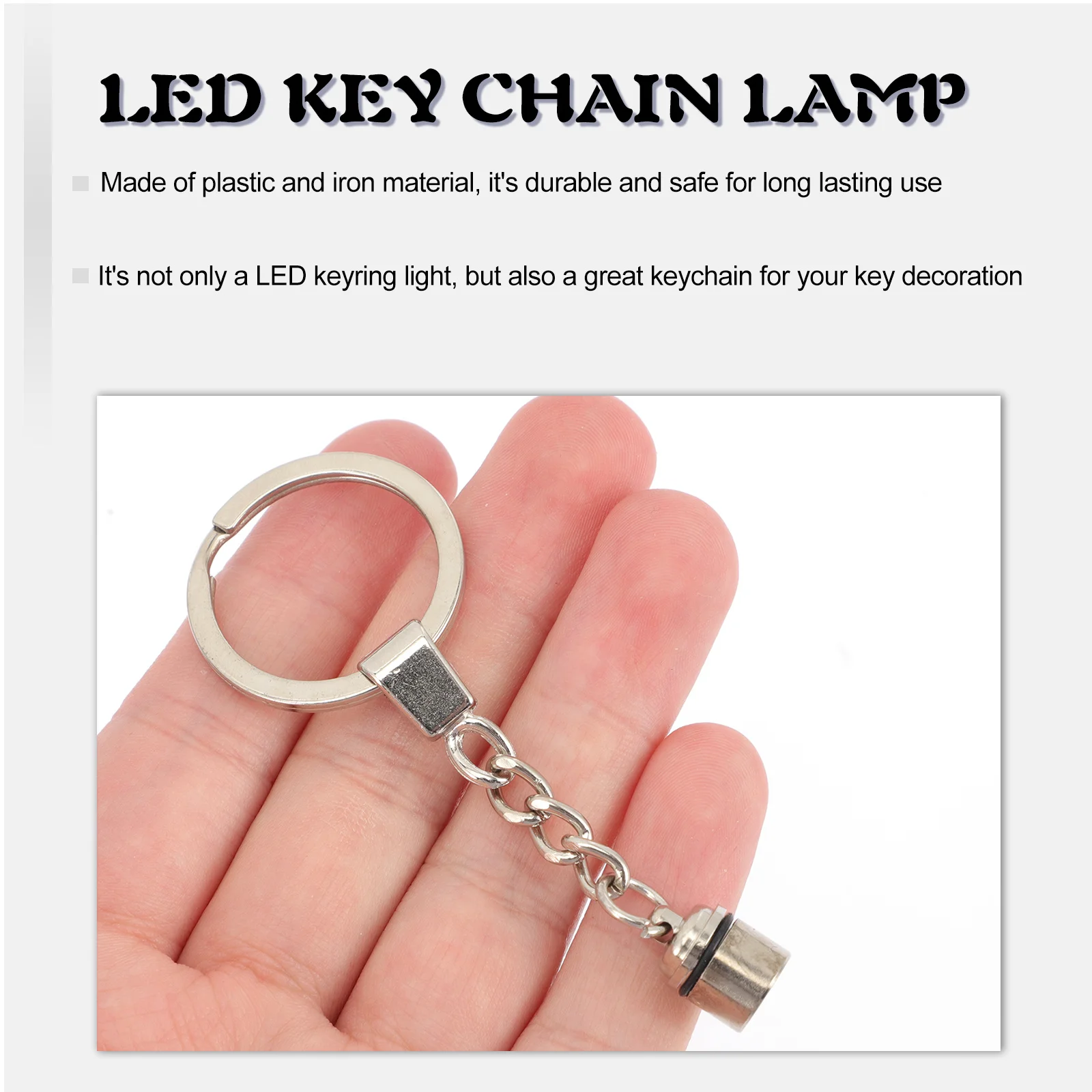 

10Pcs Mini LED Keychain Pendant Tiny Key Ring Light Portable Keychain for Dog Walking Camping Emergency Outdoor Use