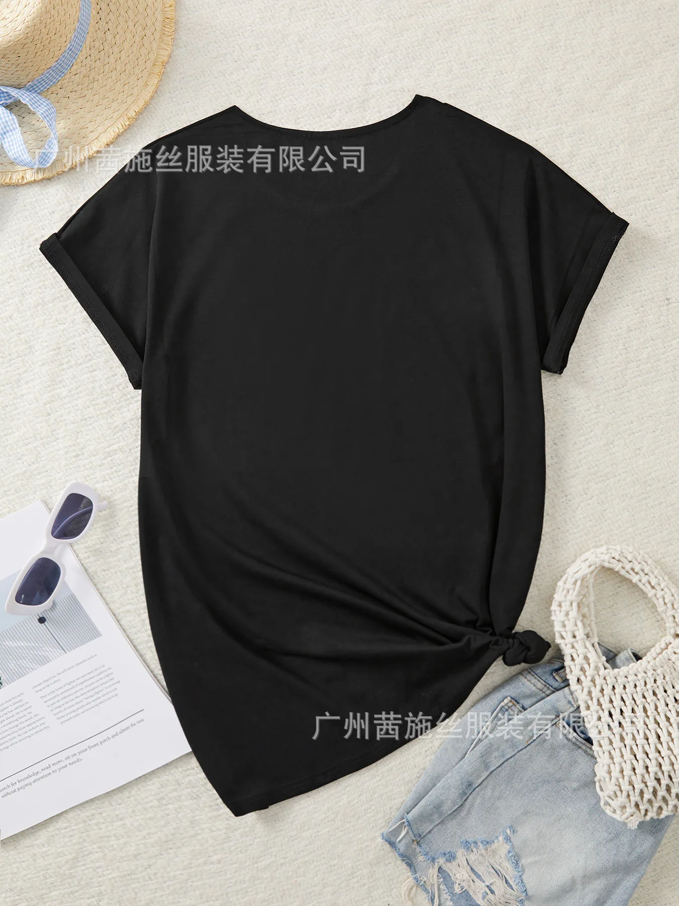 Short-sleeved Ironing Letter Cartoon T-shirt
