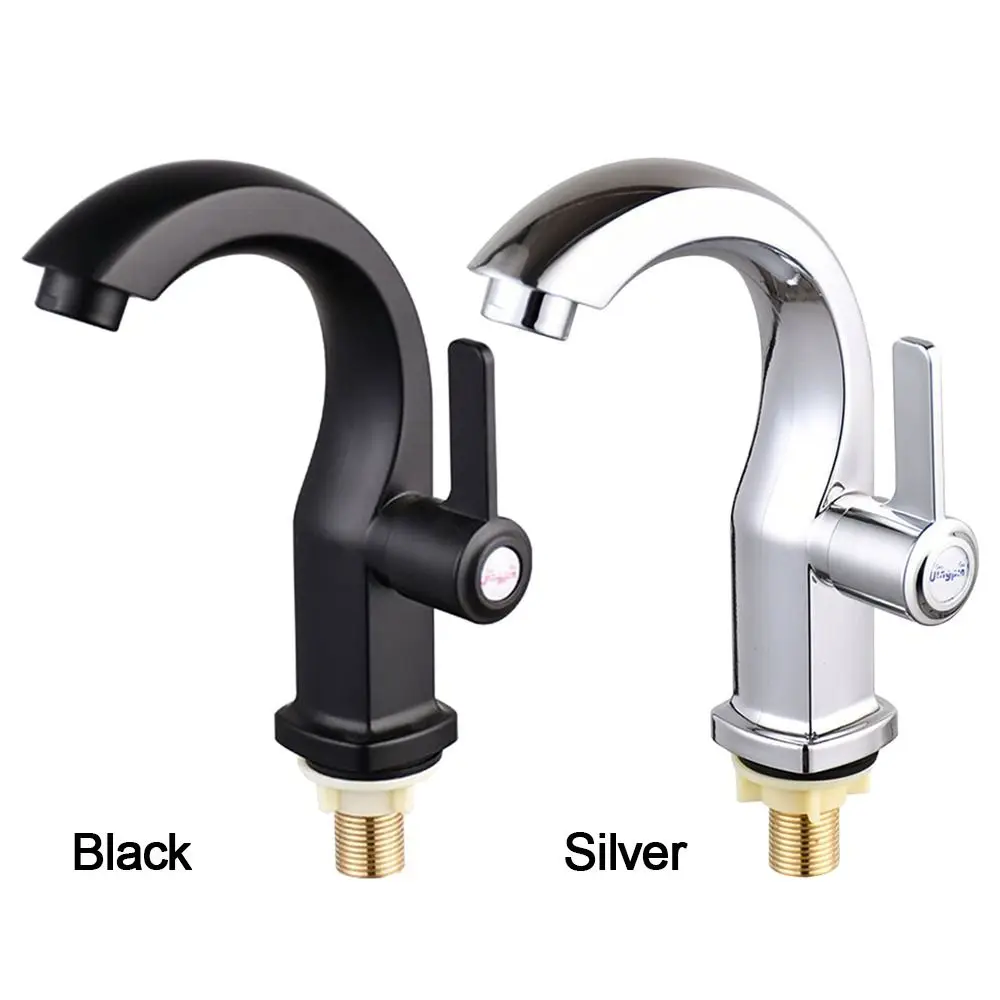 Durable Single Cold Bathroom Taps Valve Quick Open Basin Faucet Wash Sink Tap