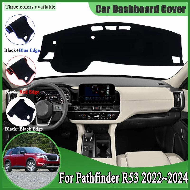 

Car Dashboard Cover Dash Mats for Nissan Pathfinder R53 2022~2024 Anti-slip Cushion Anti-UV Sunshield Liner Caerpet Accessories