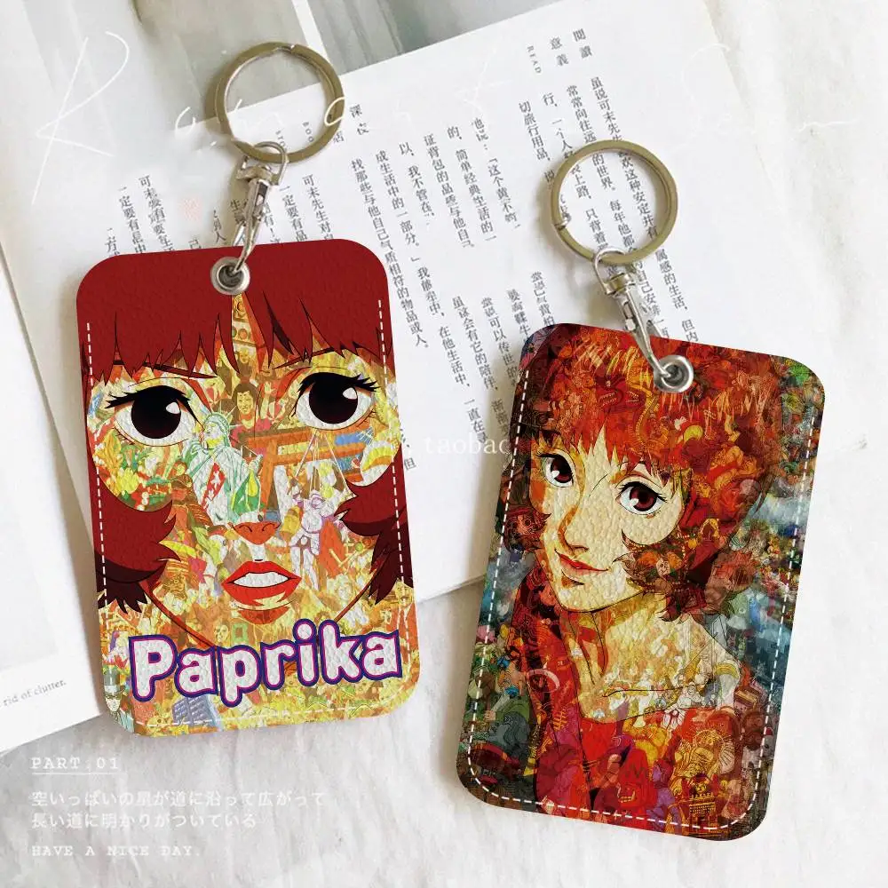 Anime P-Paprika Holder Keychain With Keychain For Access Card Bus Pass & Card Credit ID Bank Card Protective Case