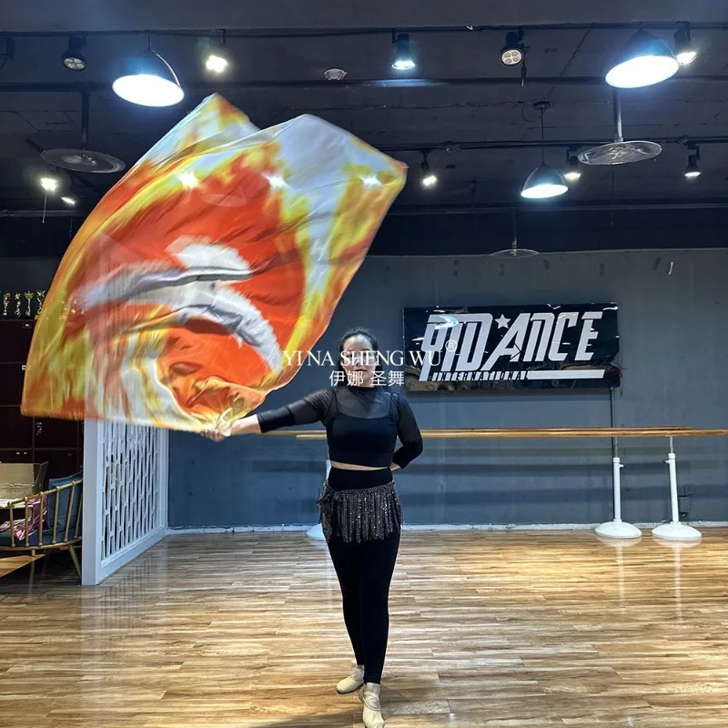 جديد الرقص الدعامة العلم الرقص الشرقي أداء اكسسوارات الدعائم الأبيض حمامة العلم 170*110 سنتيمتر العبادة أعلام مع عصا الثناء العلم