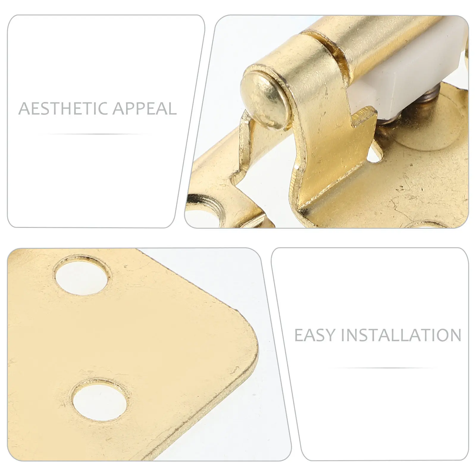 5Pcs Rv Door Hinges Semi-Hidden Spring Loaded Self-Closing Heavy Duty Cabinet Hardware Trailer Camper Door Hinge Spring