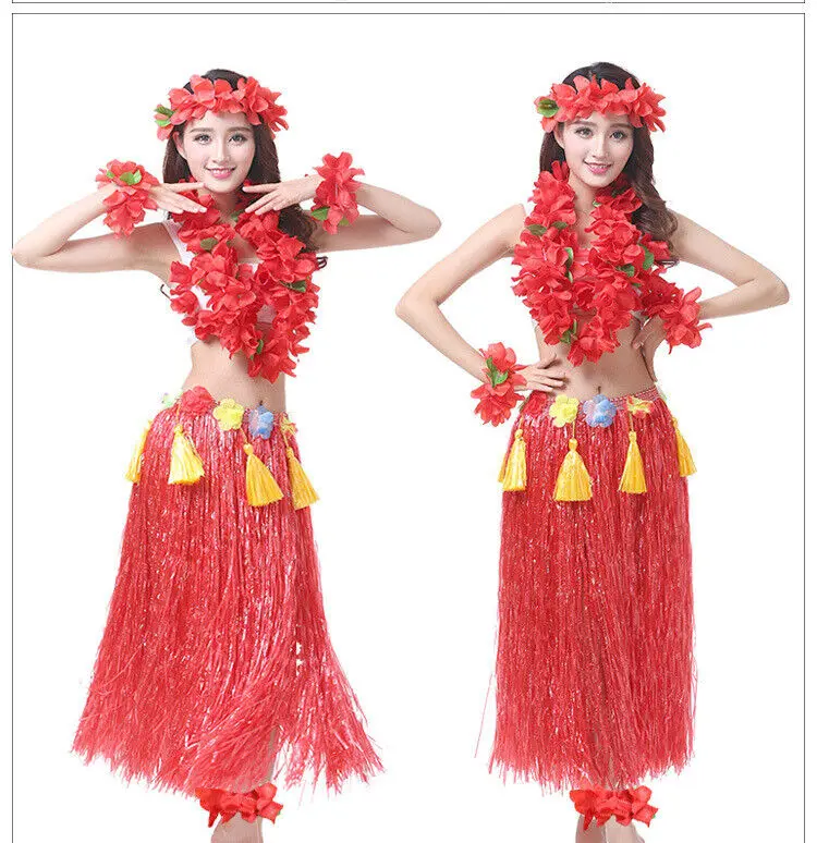 Kit de fête hawaïenne pour dames, tenue de costume, robe de paupières hawaïen, fête sur la plage, 80cm, 8 pièces