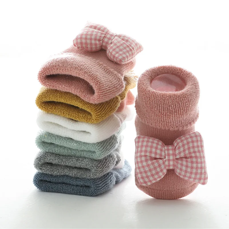 

Зимние теплые носки для детей, детские носки с мультяшными животными для новорожденных, носки для маленьких мальчиков и девочек, нескользящие носки для пола