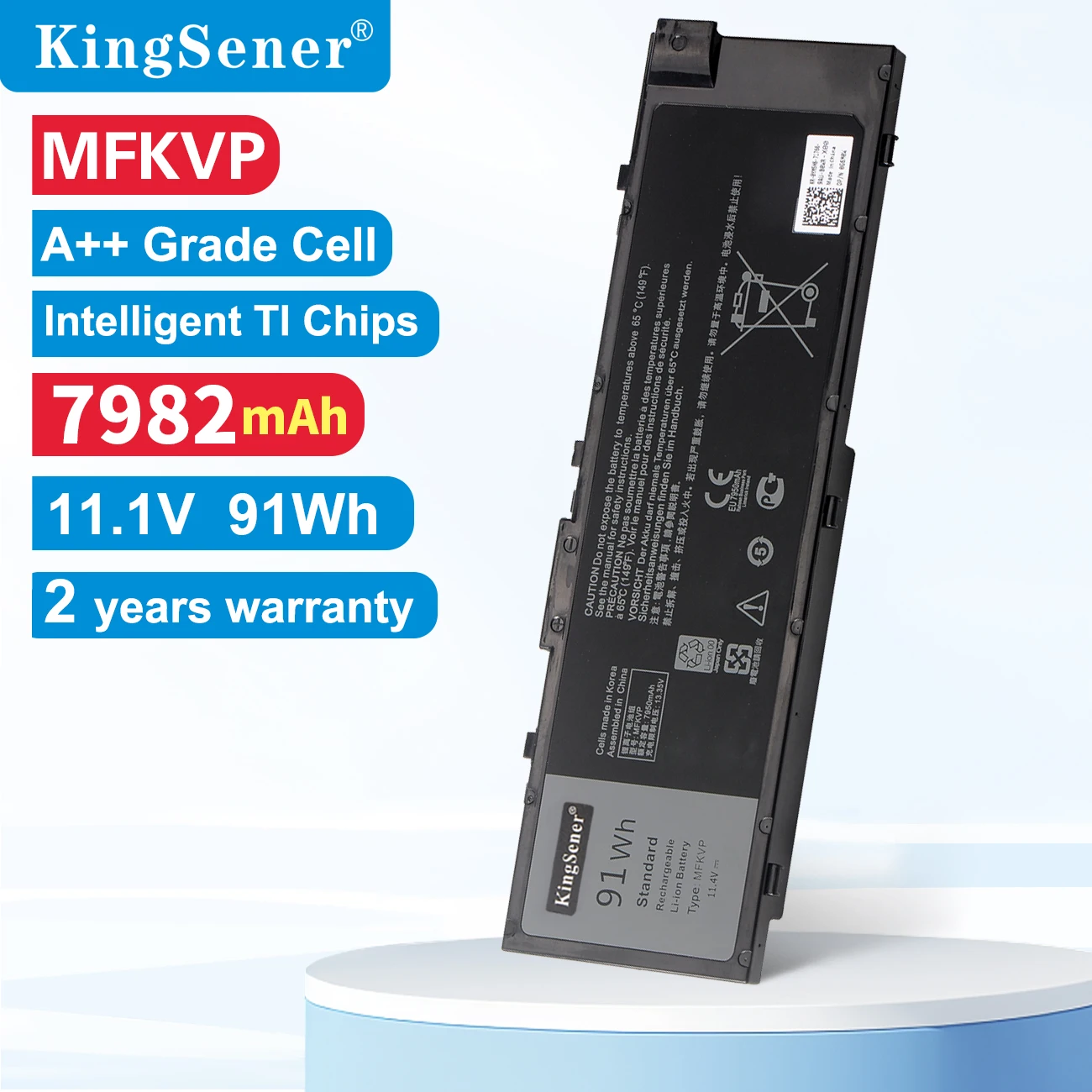 

KingSener MFKVP Laptop Battery For Dell Precision 7510 7520 7710 7720 M7710 M7510 T05W1 1G9VM GR5D3 0FNY7 M28DH 11.4V 91WH