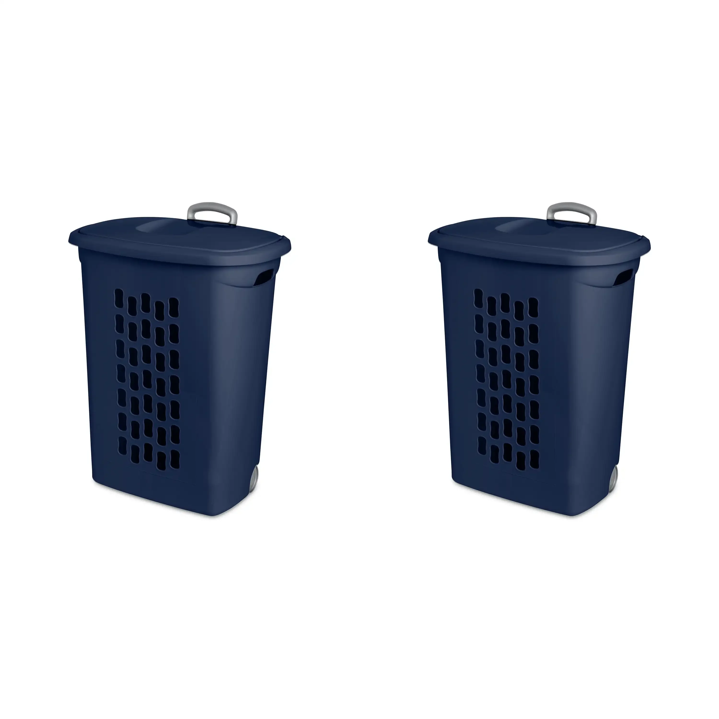 

Ultra™ Wheeled Hamper Plastic, Blue Cove, Set of 2