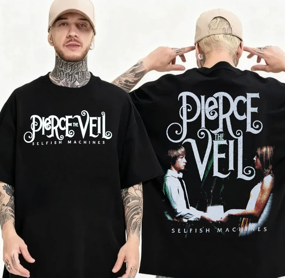 Pierce The Veil Vintage T-Shirt Rock Concert Merch Vintage Graphic Tee Alternative Metal Music Apparel Unisex Fan Gift Tee Tops