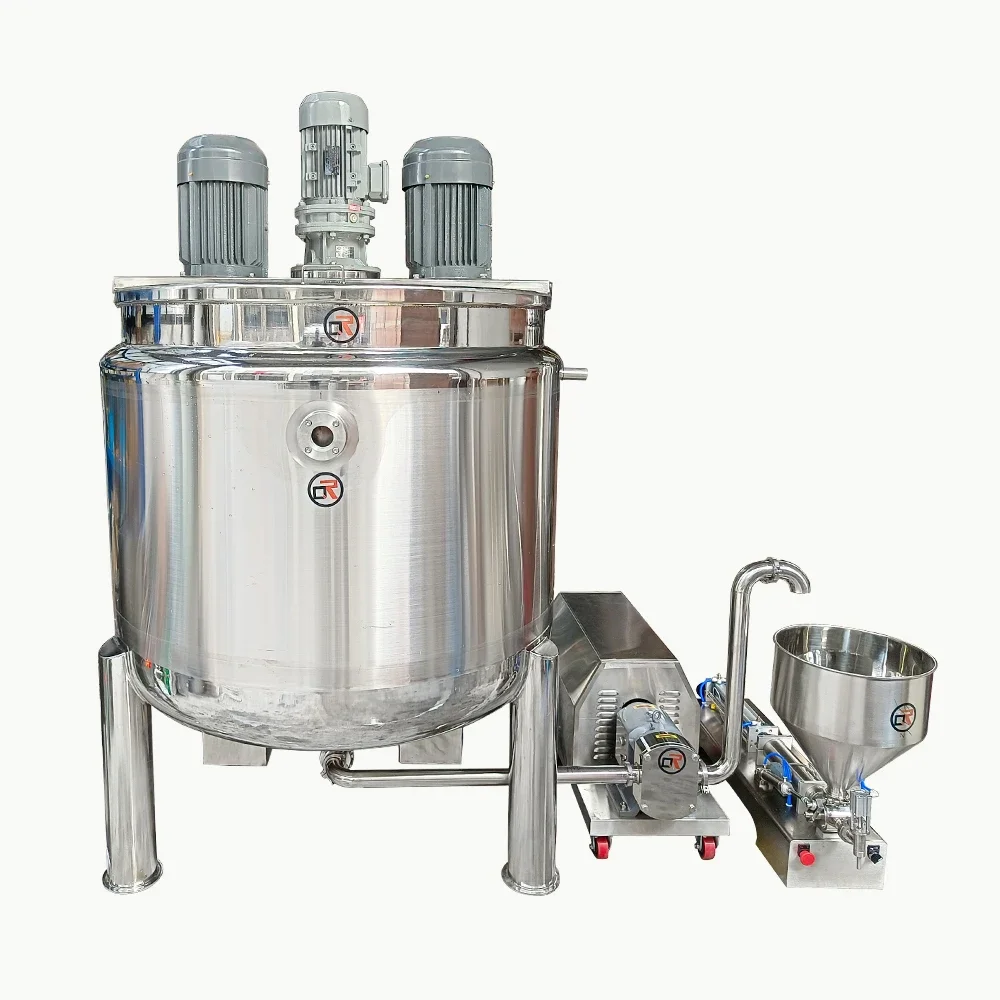 Liquid Soap Shampoo Lotion Making Machine Detergent Stainless Steel Homogenizer Pump Engine Oil Blending Tank Machine 2-8mm