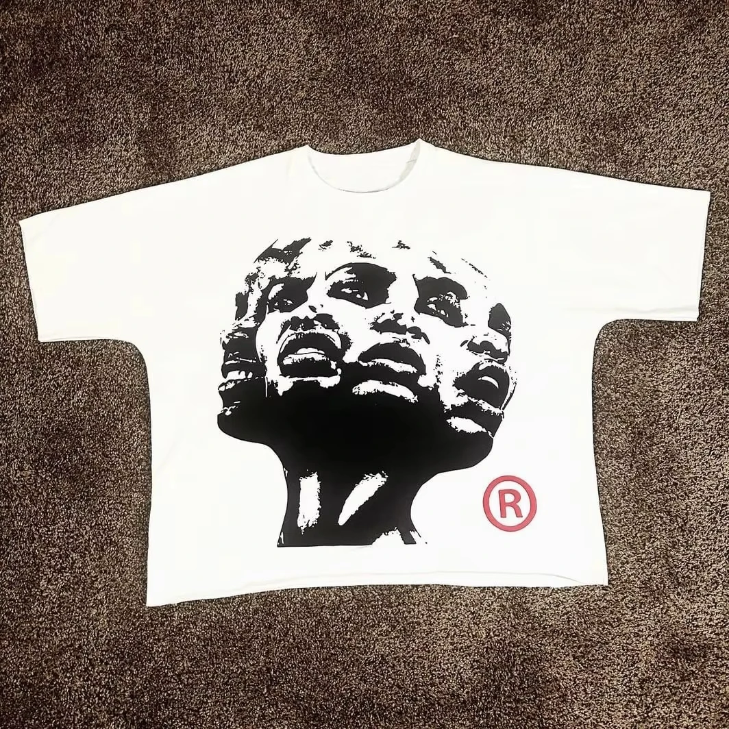 2026 New Harajuku Letter Graphic T Shirts Y2k Tops Men Women High Street Oversized T Shirt Pro Choice Streetw