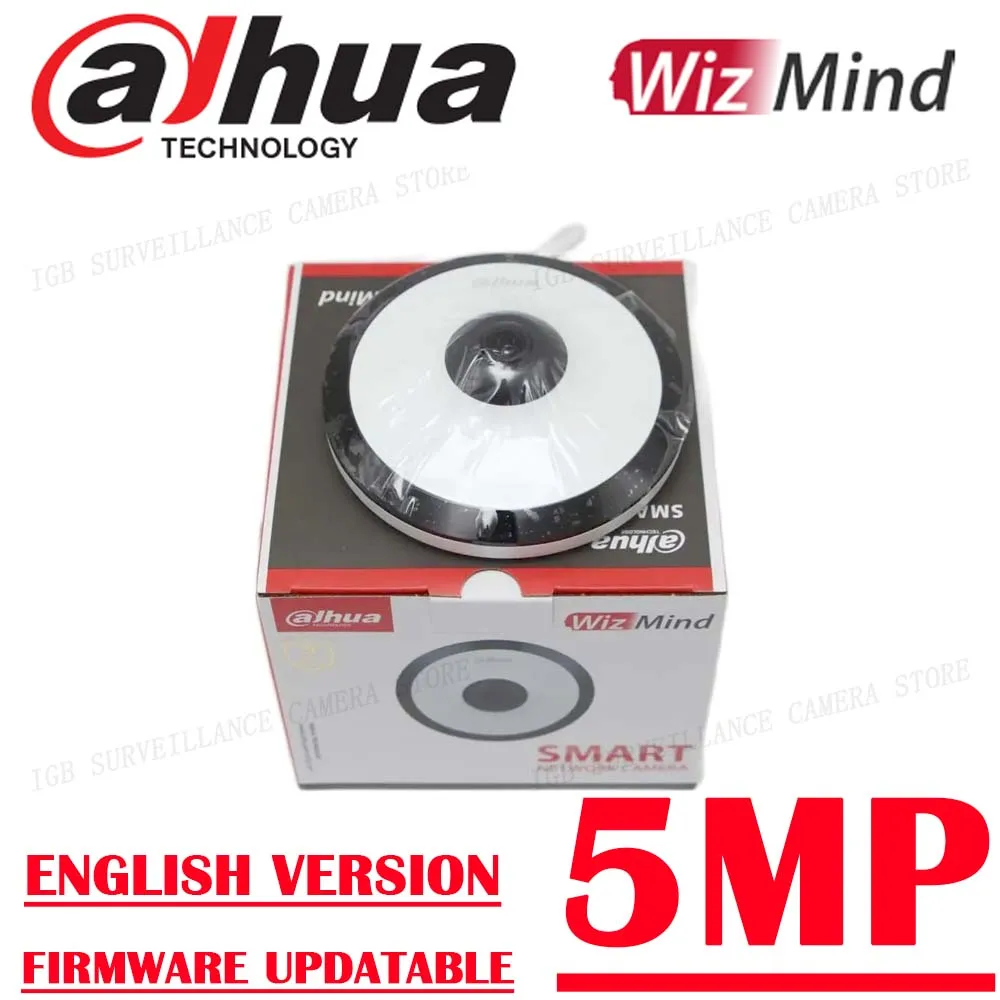 

Dahua 5MP IPC-EW5541-AS WizMind IR Fisheye IP Camera Built-in MIC Network Camera Motion Detection H.265 SD Card Slot