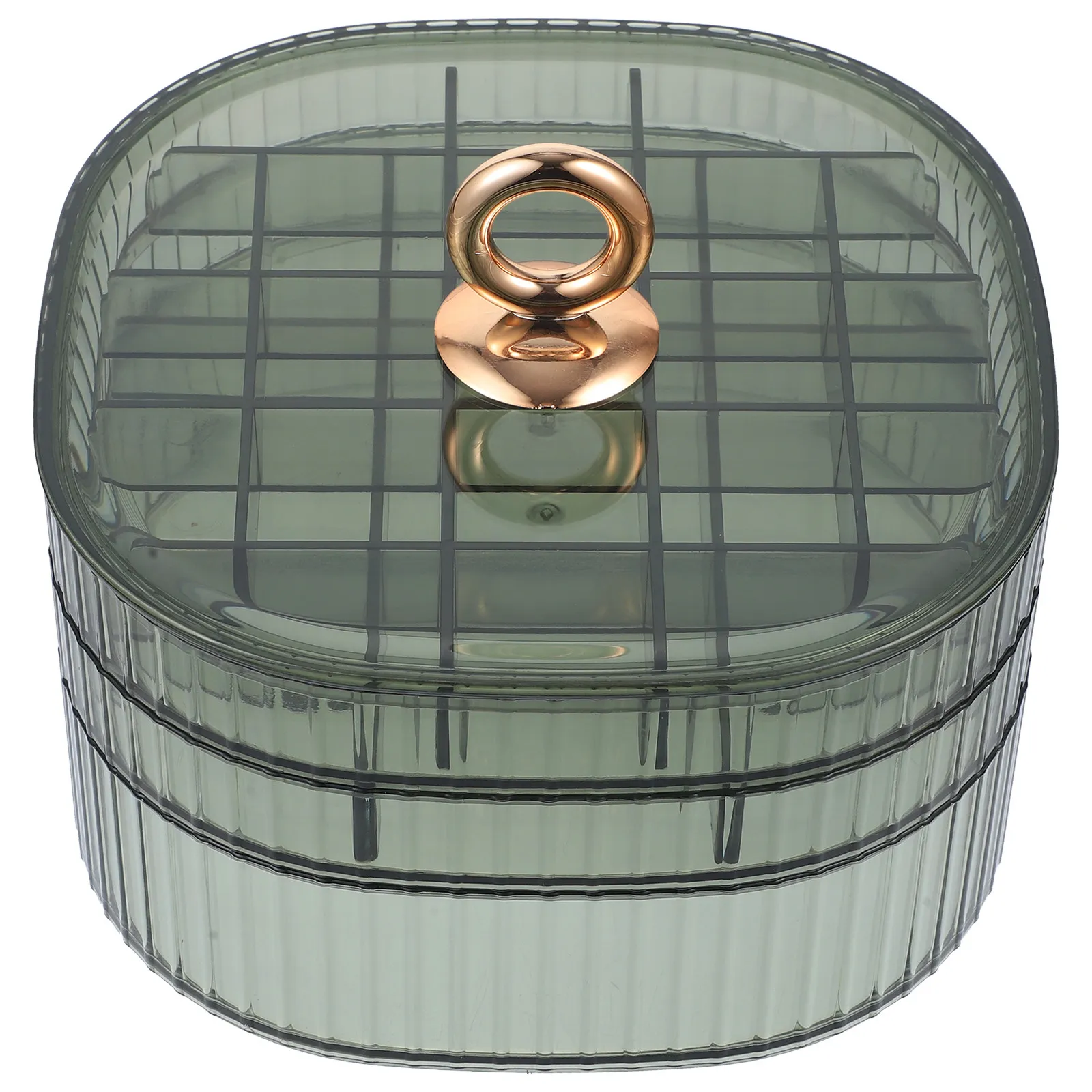 

Трехслойный органайзер для украшений на 32 ячейки, прозрачный, штабелируемый контейнер для серег и колец, настольное решение для хранения на туалетном столике