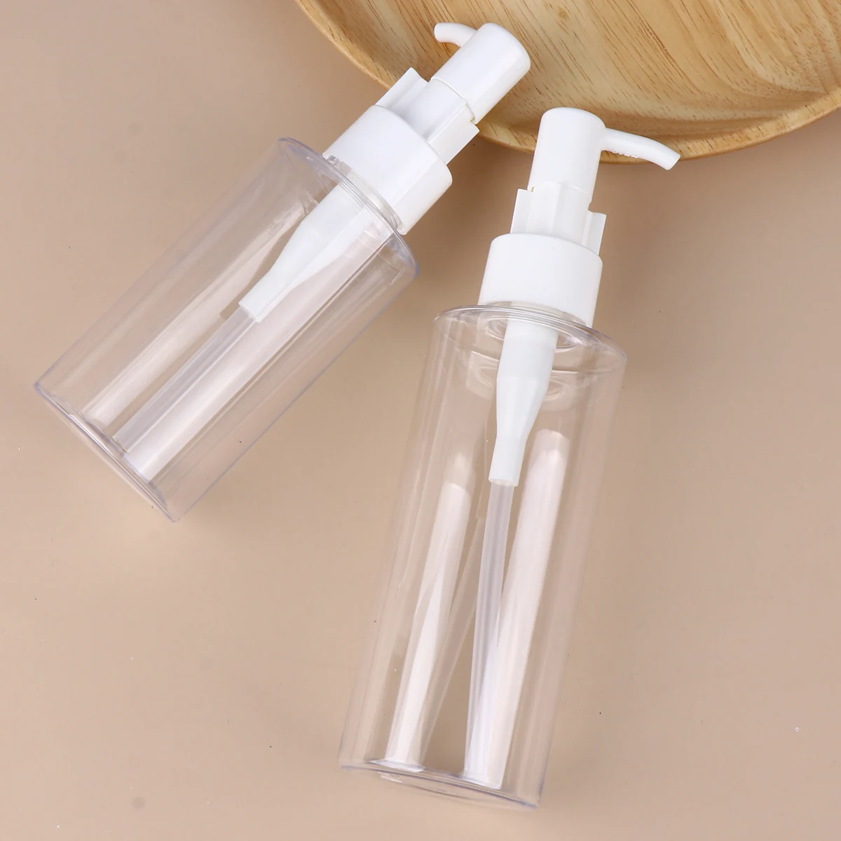 

3pcs Clear Empty Pump Bottle 600ml PET Leakproof Design for Lotion Shampoo Travel Long Straw Easy Dispensing Stable Flat Base