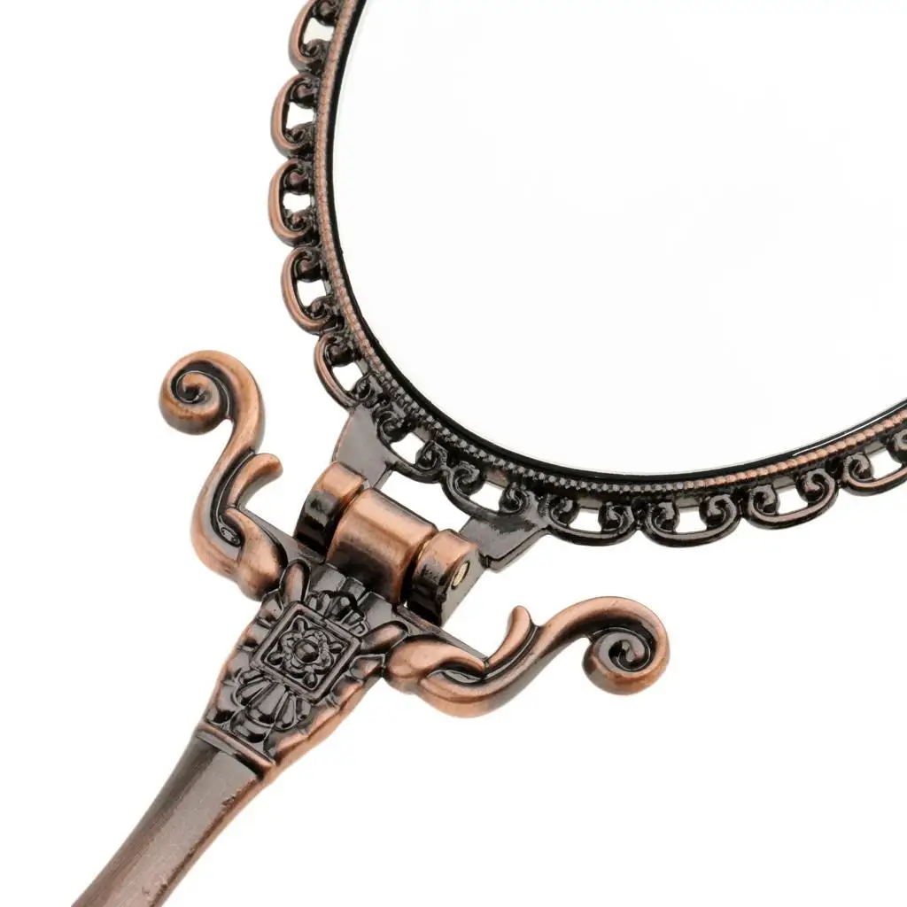 Vintage antieke handheld opvouwbare cosmetische make-up compacte handspiegel mini