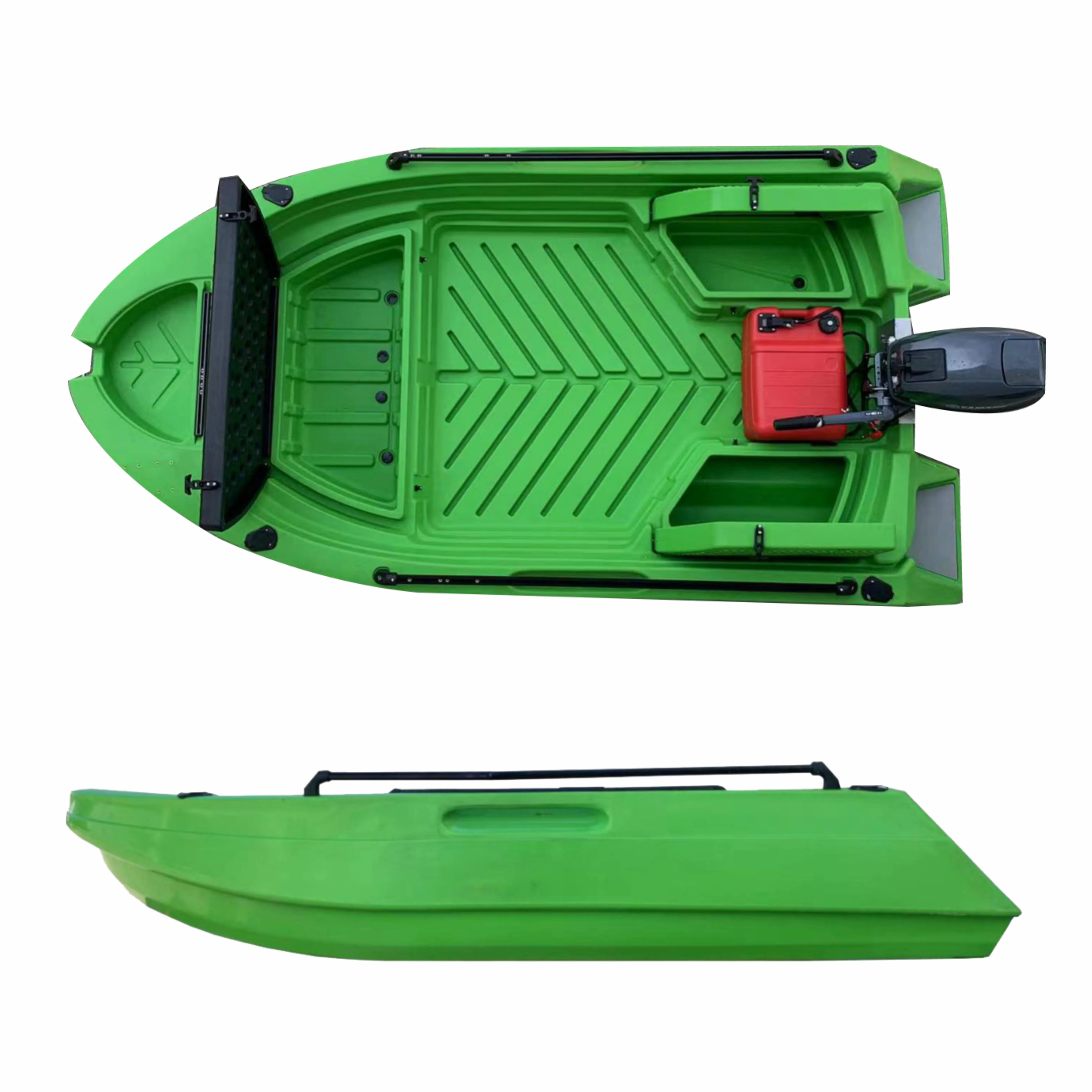 

10ft 3.05m 3M Fishing Kayak With Electric Motor Fishing Motorised Kayak Rotomolded Plastic Skiff Tuffy Boats