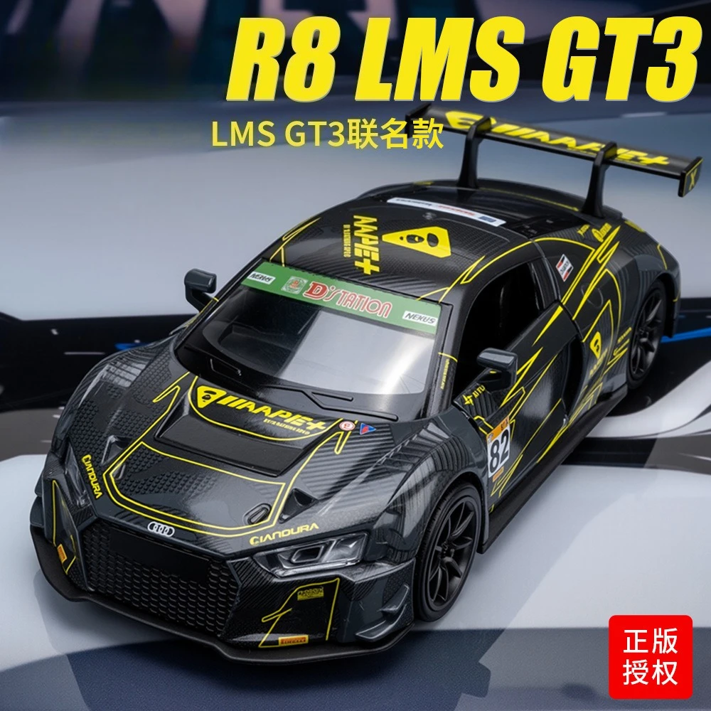 

Масштабная модель автомобиля 1:32 R8 LMS GT3 Latte из литого сплава, коллекционная, сувенир, подарок