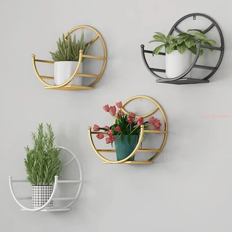 Perforation-free Balcony Wall-mounted Flower Pot Stand Dining Room Living Room Green Radish Decoration Shelf Flower Stand