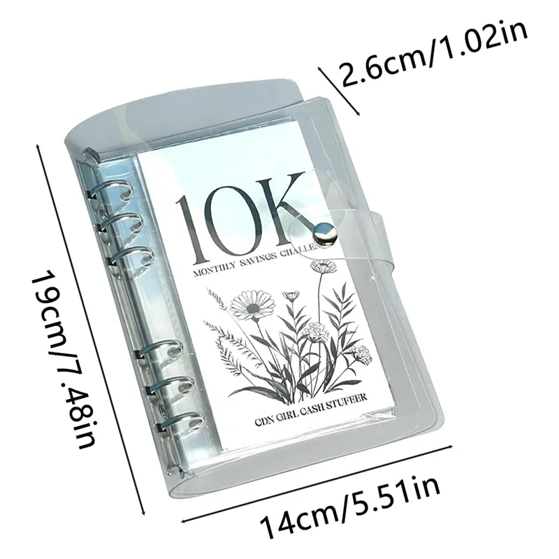 Sensitive 12-Month Money Saving Challenge Binder, 5K Goal, Cash Envelopes System For Financial Health