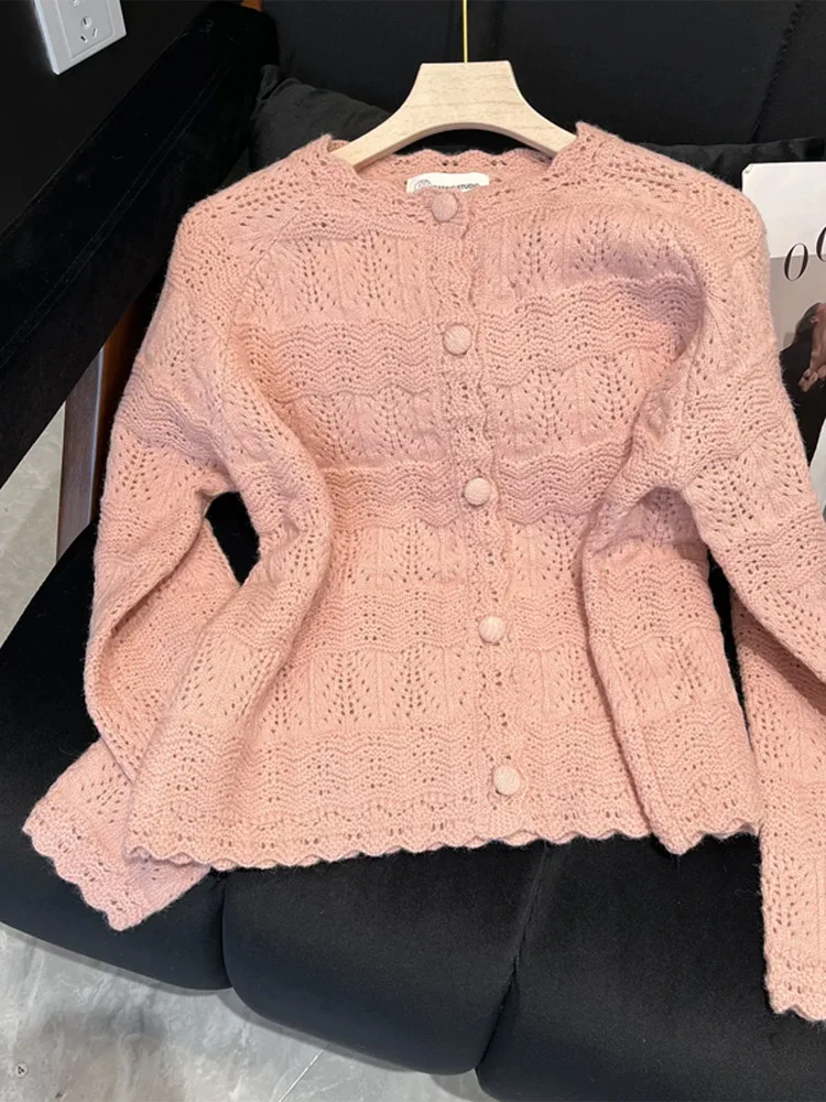 

Korean Style Pure Color Open Cardigan Shirt Women's Fashion Spring Autumn New Design Versatile Base Layer Trendy Top