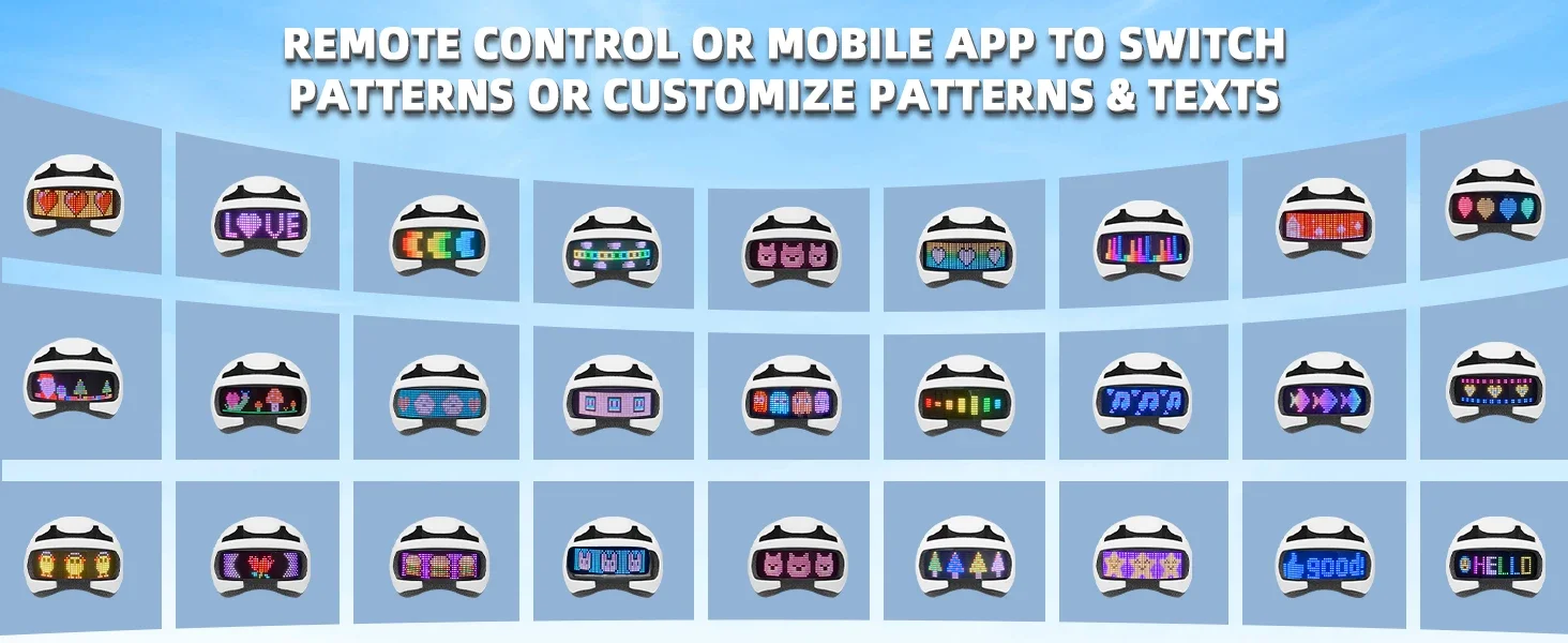 bike helmet with remote control to switch patterns