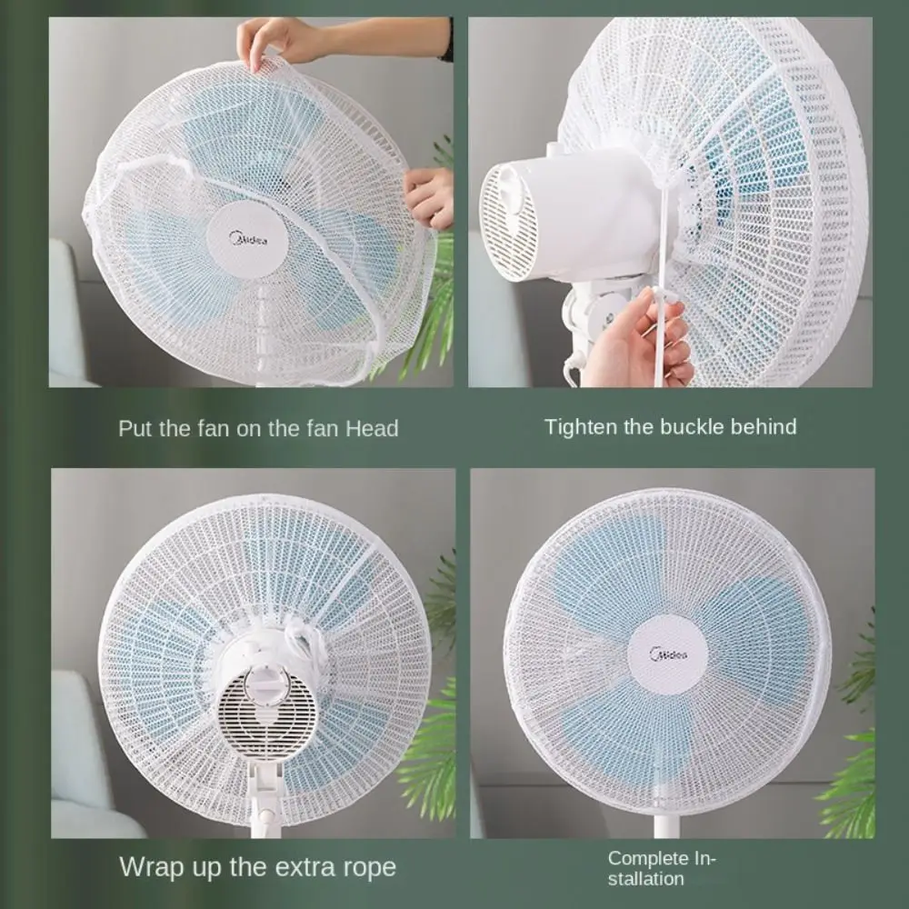 16/18 Inch Universal Fan Protection Covers Guards Round Fan Fan Dustproof Covers Anti-pinch Electric Net Mesh Fan Covers