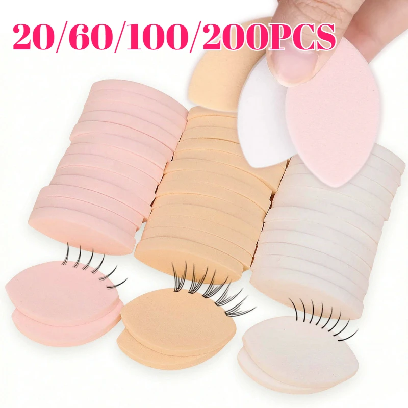 20/100pcs False Eyelash Pads Reusable Mapping Makeup Puffs Training Eyelash Extensions Tool Practicing Eyelash Extension Sponge
