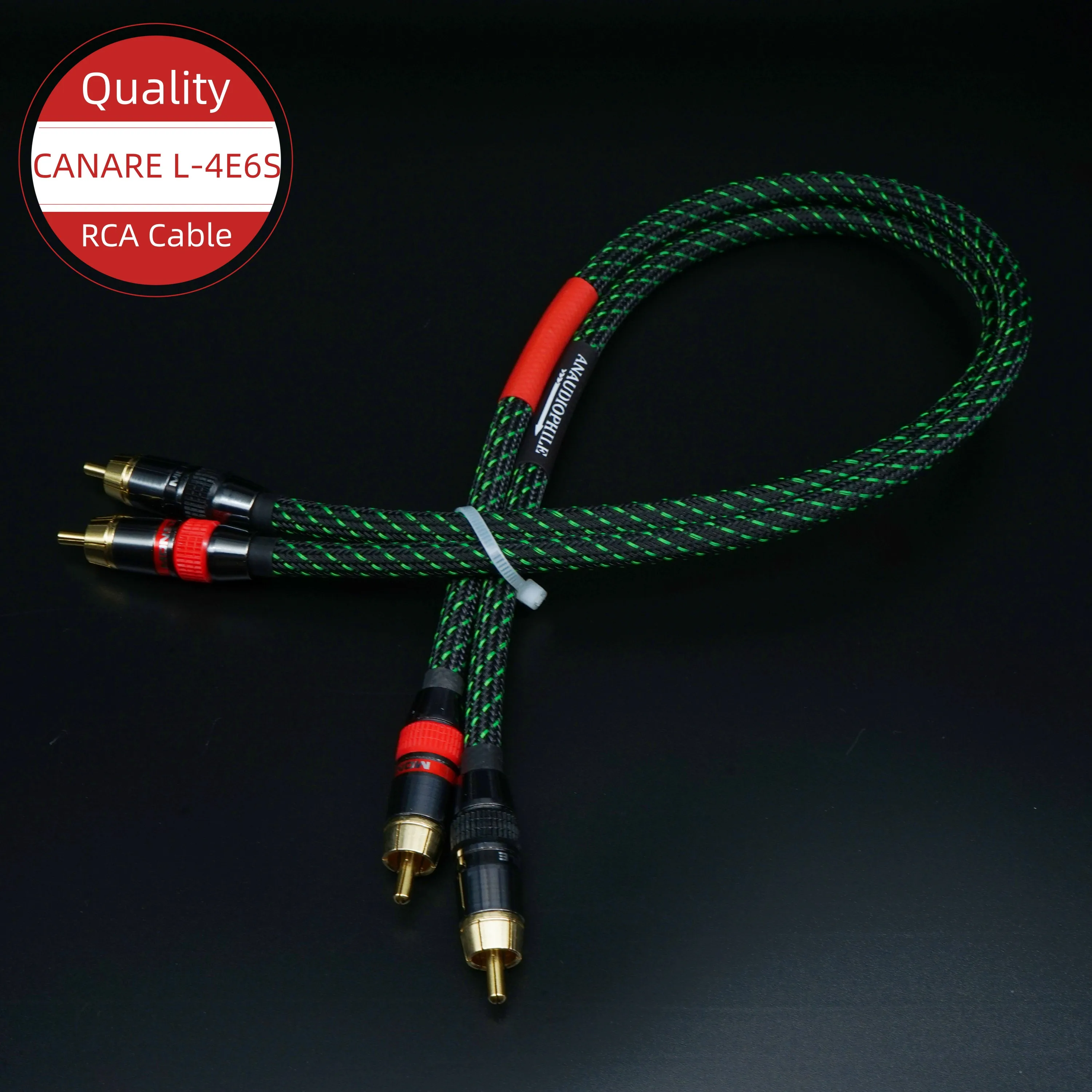 Pair HiFi RCA Audio Cable Proferssional RCA Male Interconnect Cable Thick Conductor For Preamp Amplifier DAC CD Player