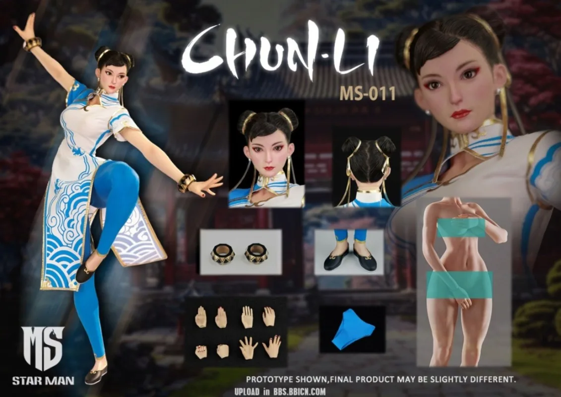 STARMAN MS-011 ChunLi Female fighter 1/6 Adjustable eyes Action Figure Toys Collectible【Pre sale Q1 2025】