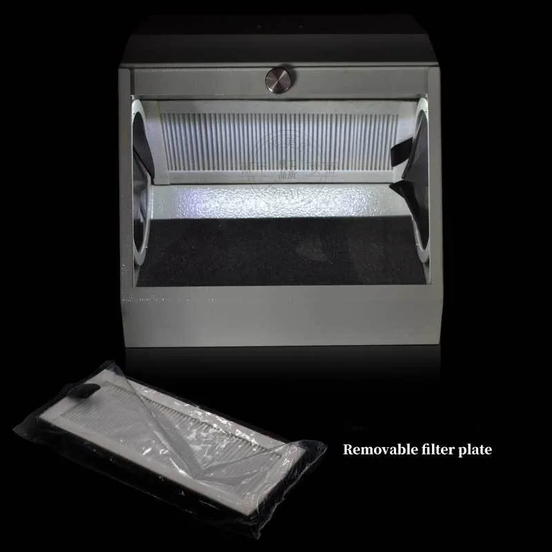 Dental Lab Equipment Sandblaster Dust Collector Lapping Protector Double Filter Dust-proof Case Grinding Polishing Box