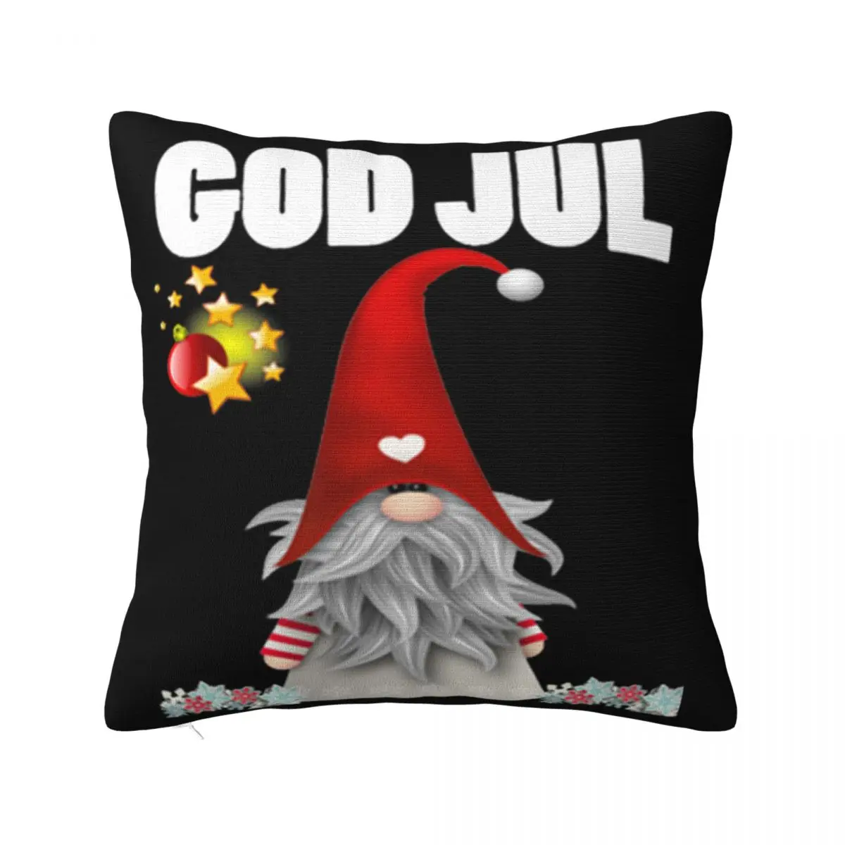 Premium God Jul Swedish Merry Christmas Sweden Tomte Gnome Top Quality Crewneck Hipster Pillow Case