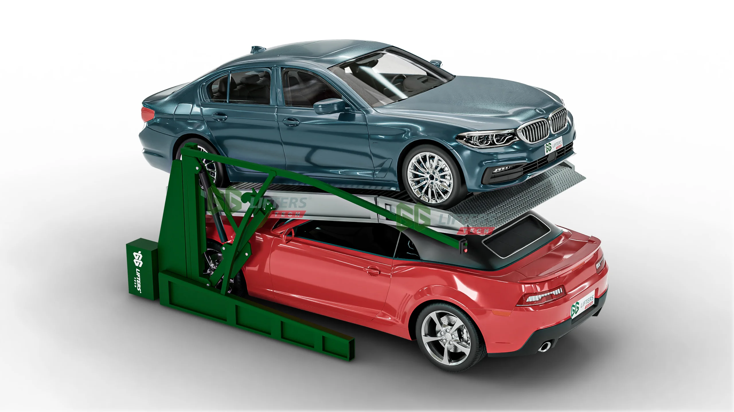 Low Ceiling Home Parking Garage Tilting 2 Post Car Parking Lift