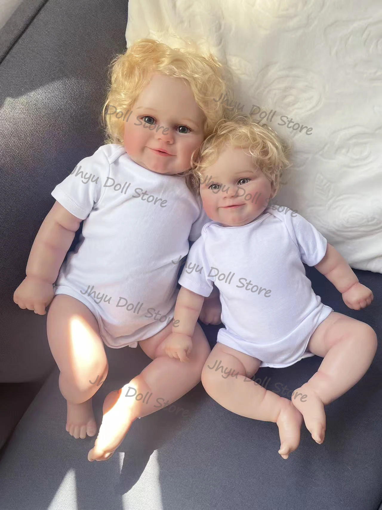 

48/60CM Maddie In Green Eyes Reborn Doll Soft Cuddly Body Lifelike Multiple Layers Painting 3D Skin Visible Veins Hand Root Hair