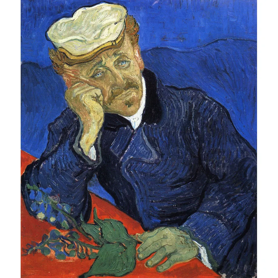 

Hand painted High quality reproduction of Portrait of Doctor Gachet by Van Gogh Impression figure painting FREE SHIPPING