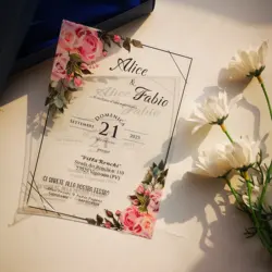 1mm customize wed Date,Transparent Custom Wedding Invitation Card,Acrylic Hebrew,Prayer Blessing,Shabbat Design Bar Mitzvah Gift